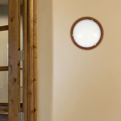 Brilagi - Plafonnier ORBIS 1xE27/60W/230V Ø 30 cm en pin