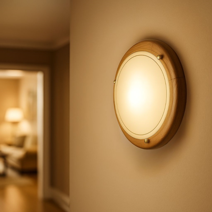 Brilagi - Plafonnier ORBIS 1xE27/60W/230V Ø 30 cm en pin