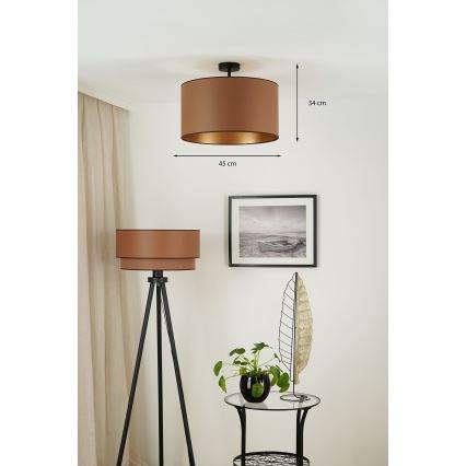 Brilagi - Plafonnier OREGON ROLLER VEGE 1xE27/15W/230V d. 45 cm marron