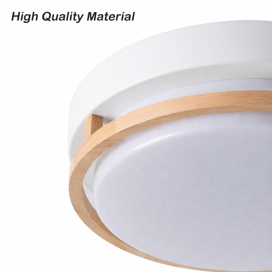 Brilagi - Plafonnier ORINO 2xE27/40W/230V Ø 27 cm blanc/chêne