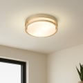 Brilagi - Plafonnier ORINO 2xE27/40W/230V Ø 27 cm doré/chêne
