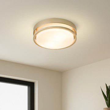 Brilagi - Plafonnier ORINO 2xE27/40W/230V Ø 27 cm doré/chêne