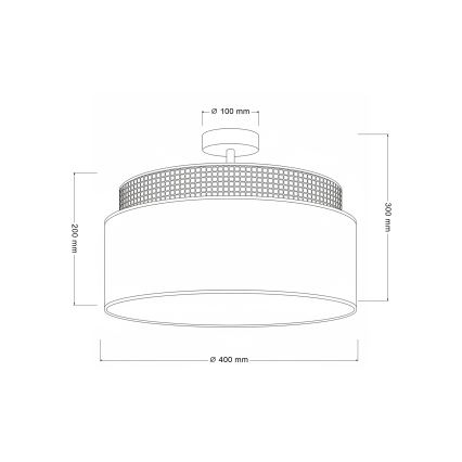 Brilagi - Plafonnier PADOVA 1xE27/60W/230V pr. 40 cm crème