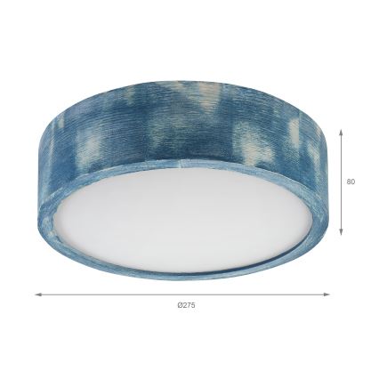 Brilagi - Plafonnier PINO 1xE27/15W/230V pin/bleu Ø 27,5 cm