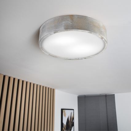 Brilagi - Plafonnier PINO 2xE27/15W/230V pin/argenté Ø 37,5 cm