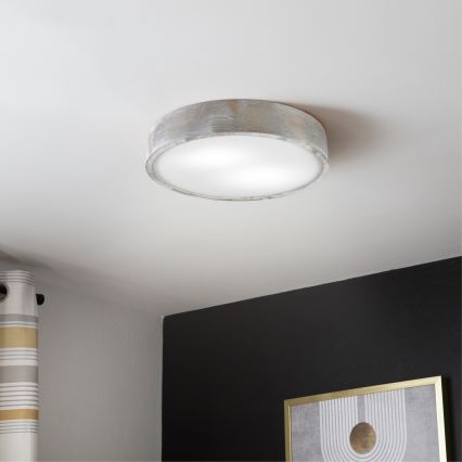 Brilagi - Plafonnier PINO 2xE27/15W/230V pin/argenté Ø 37,5 cm