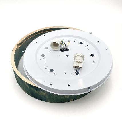 Brilagi - Plafonnier PINO 2xE27/15W/230V pin/vert Ø 37,5 cm
