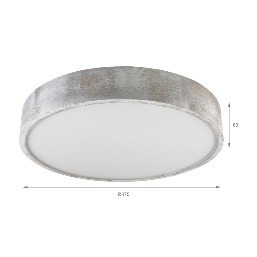 Brilagi - Plafonnier PINO 3xE27/15W/230V pin/argenté Ø 47,5 cm