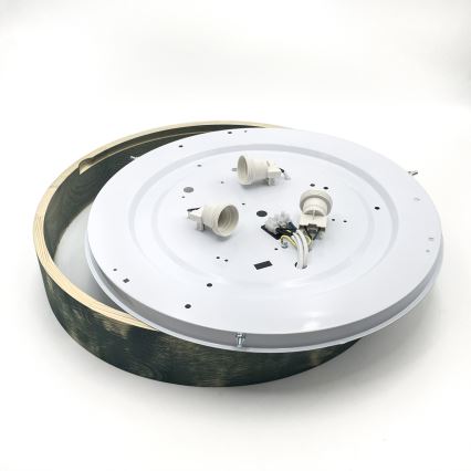 Brilagi - Plafonnier PINO 3xE27/15W/230V, pin/vert, Ø 47,5 cm