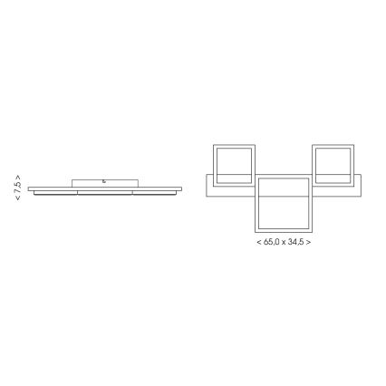 Brilagi - Plafonnier PLANK LED/30W/230V 4000K 34,5x65 cm bois