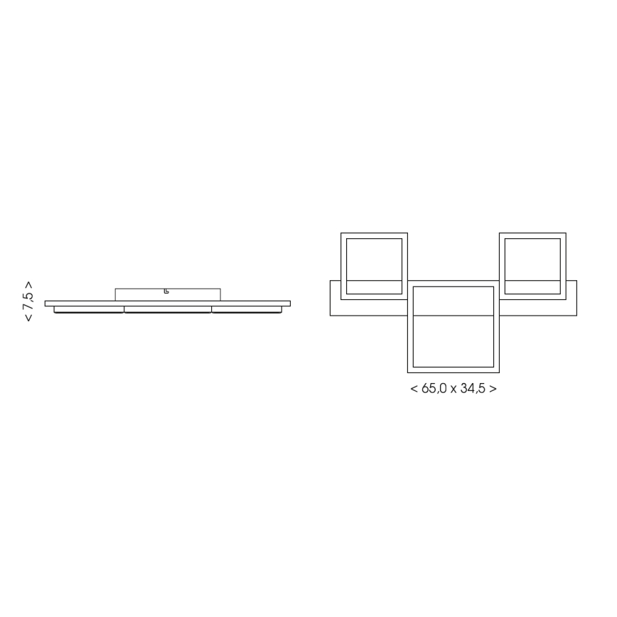 Brilagi - Plafonnier PLANK LED/30W/230V 4000K 34,5x65 cm bois