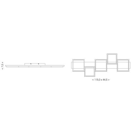 Brilagi - Plafonnier PLANK LED/40W/230V 4000K 44,5x115 cm bois