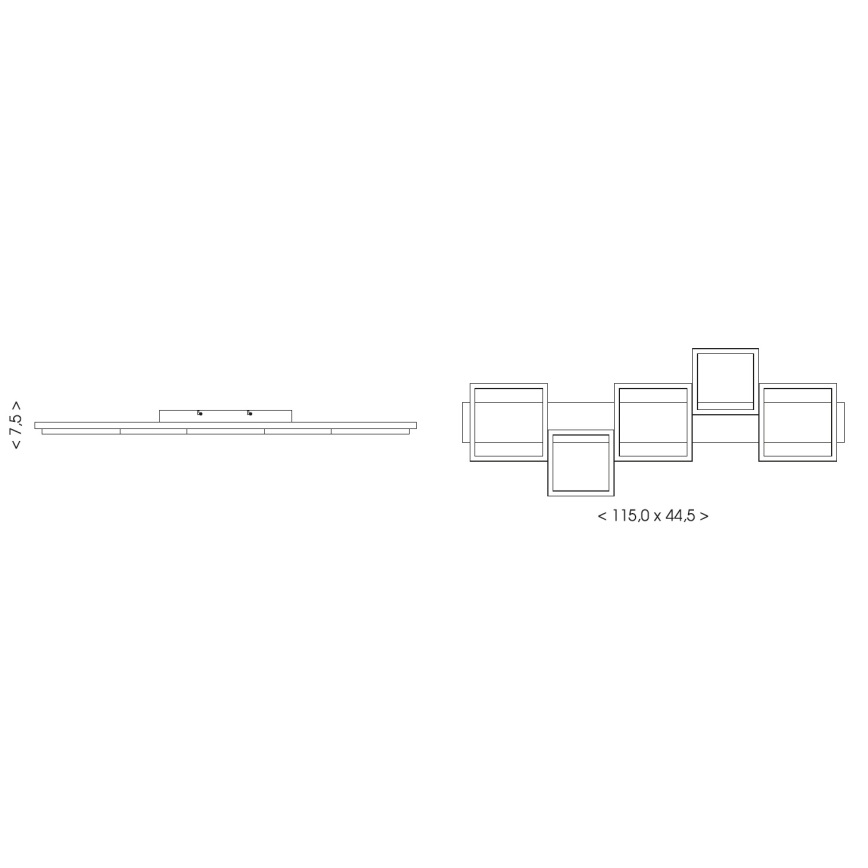 Brilagi - Plafonnier PLANK LED/40W/230V 4000K 44,5x115 cm bois