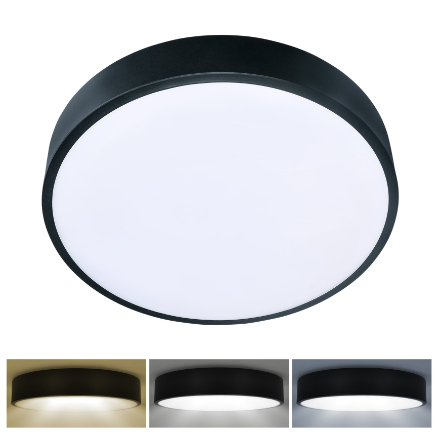 Brilagi - Plafonnier POOL LED/36W/230V 3000/4500/6000K d. 30 cm noir