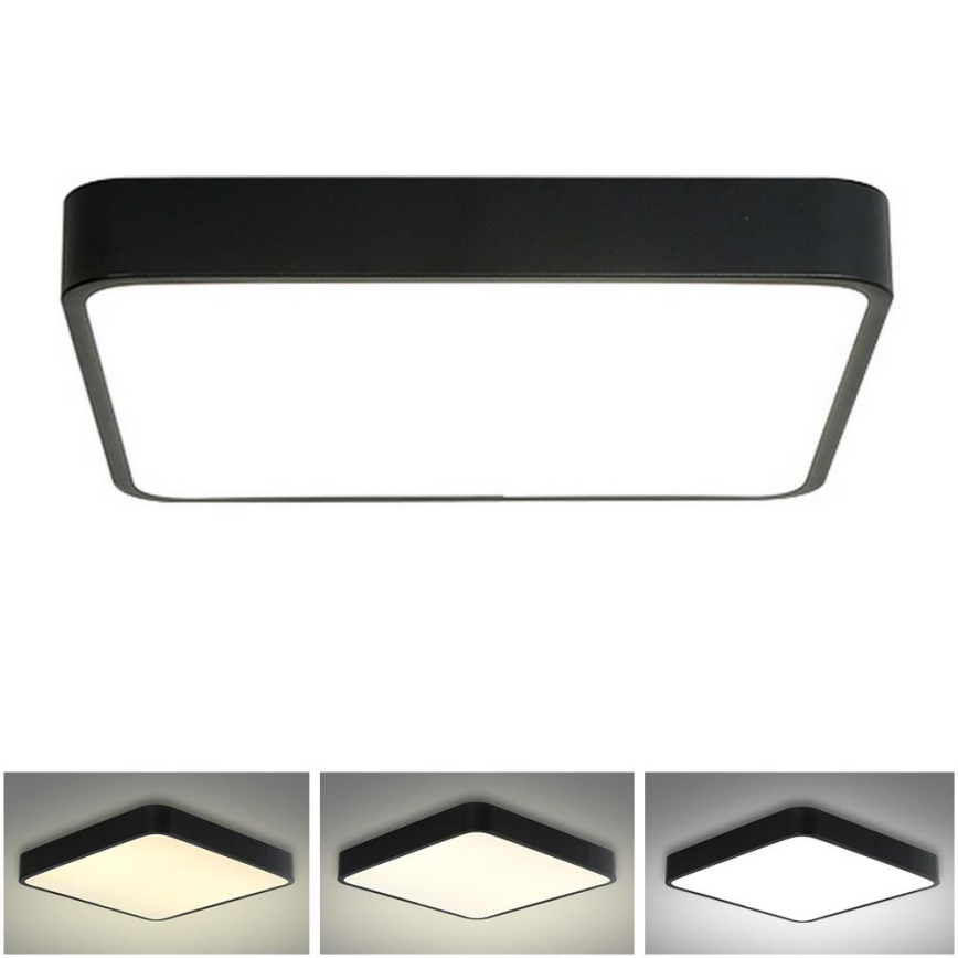 Brilagi - Plafonnier POOL SQUARE LED/36W/230V 3000/4500/6000K 40x40 cm noir