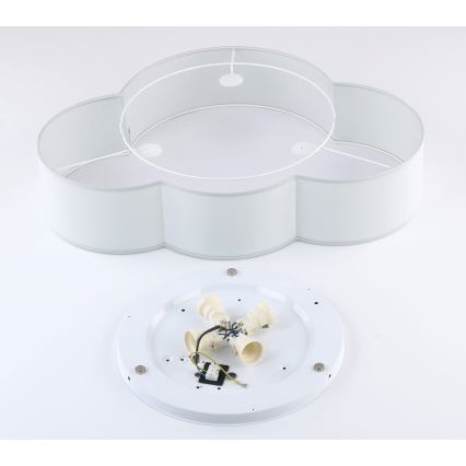 Brilagi - Plafonnier pour chambre d'enfant NIMBUS 4xE27/15W/230V gris