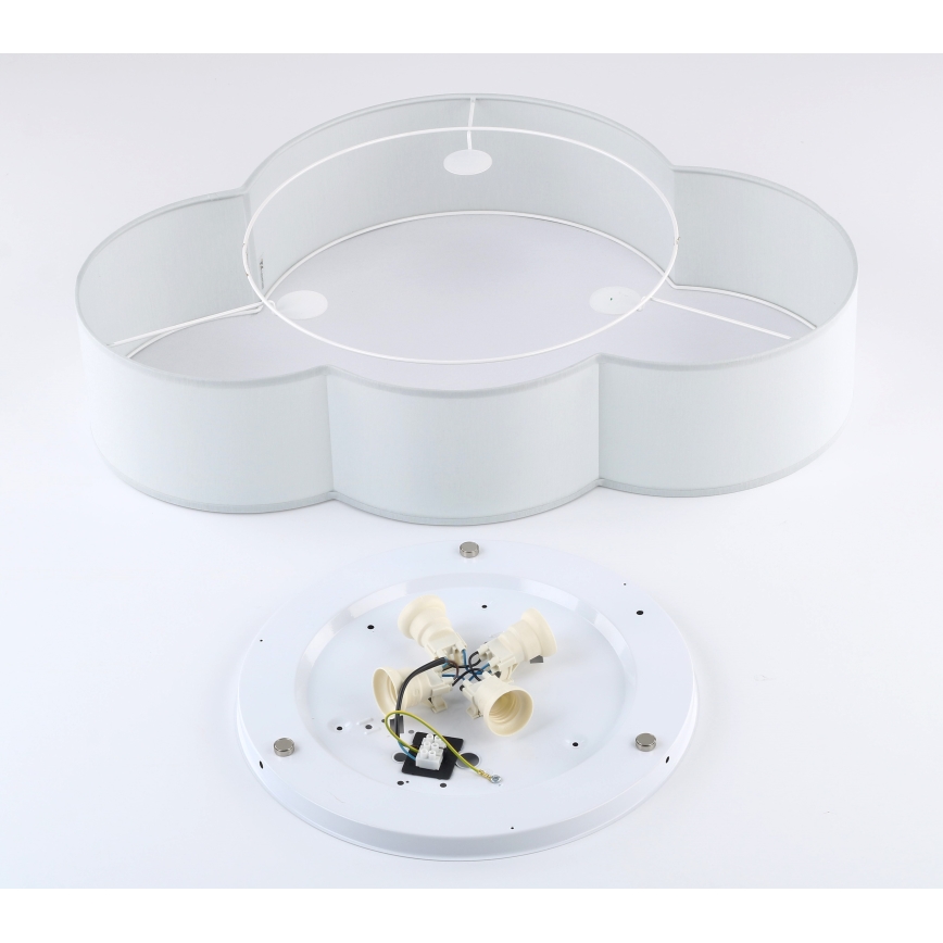 Brilagi - Plafonnier pour chambre d'enfant NIMBUS 4xE27/15W/230V gris