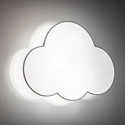 Brilagi - Plafonnier pour enfants NIMBUS 4xE27/15W/230V 46x63 cm blanc