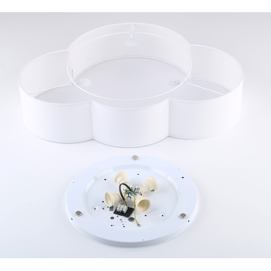 Brilagi - Plafonnier pour enfants NIMBUS 4xE27/15W/230V 46x63 cm blanc