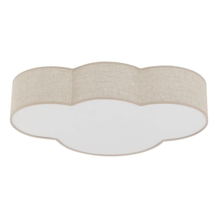 Brilagi - Plafonnier pour enfants NIMBUS LINEN 4xE27/15W/230V 46x63 cm beige