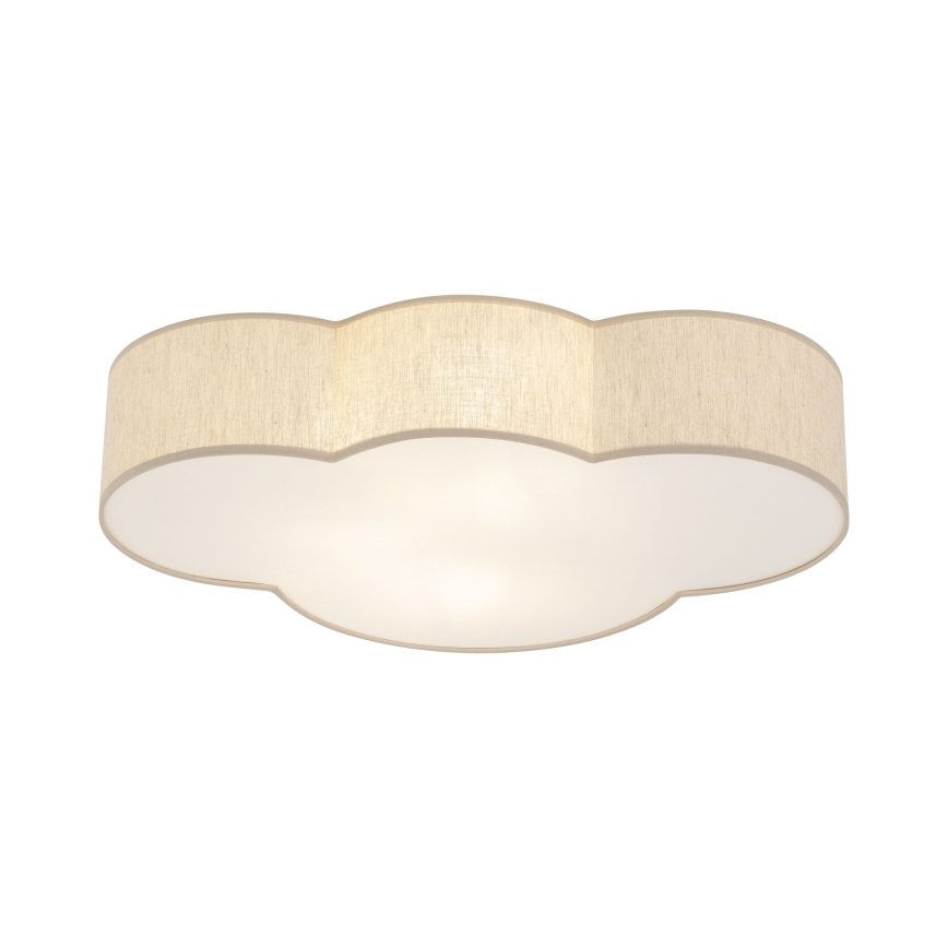 Brilagi - Plafonnier pour enfants NIMBUS LINEN 4xE27/15W/230V 46x63 cm beige