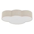 Brilagi - Plafonnier pour enfants NIMBUS LINEN 4xE27/15W/230V beige