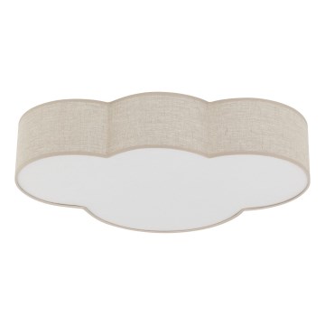 Brilagi - Plafonnier pour enfants NIMBUS LINEN 4xE27/15W/230V beige