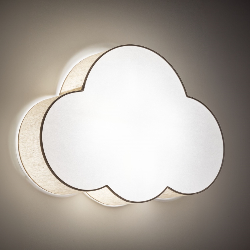 Brilagi - Plafonnier pour enfants NIMBUS LINEN 4xE27/15W/230V beige