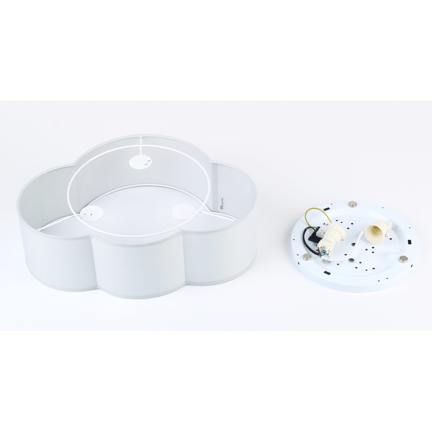 Brilagi - Plafonnier pour enfants NIMBUS MINI 2xE27/15W/230V 31x43 cm gris
