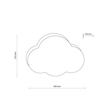 Brilagi - Plafonnier pour enfants NIMBUS MINI 2xE27/15W/230V bleu
