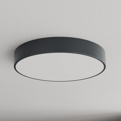 Brilagi - Plafonnier de salle de bains avec capteur de mouvement et capteur crépusculaire CLARE 4xE27/24W/230V Ø 50 cm anthracite IP54