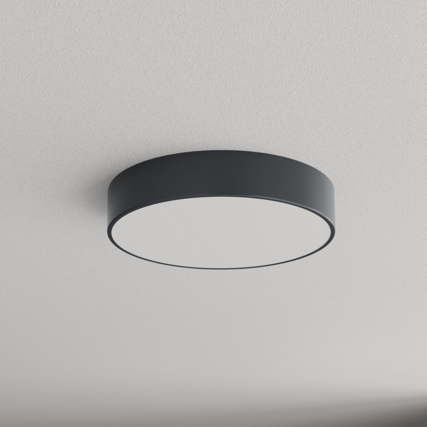 Brilagi - Plafonnier de salle de bains CLARE 3xE27/24W/230V Ø 40 cm anthracite IP54