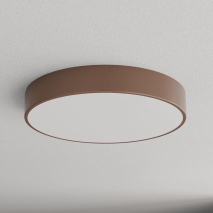 Brilagi - Plafonnier de salle de bains avec détecteur de mouvement et capteur crépusculaire CLARE 4xE27/24W/230V Ø 50 cm brun IP54