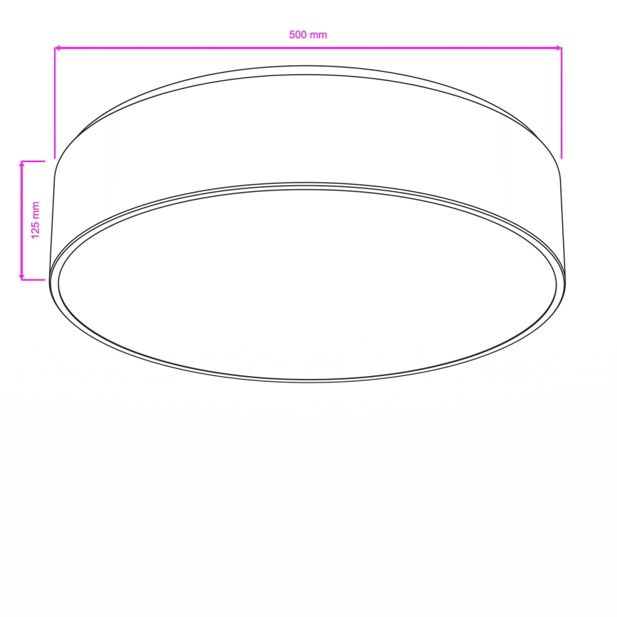 Brilagi - Plafonnier pour salle de bains POOL 4xE27/15W/230V Ø 50 cm IP54 blanc