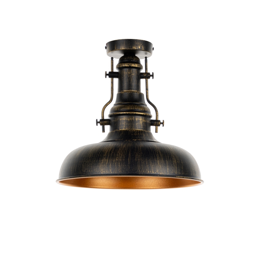 Brilagi - Plafonnier PYRONIC 1xE27/40W/230V Ø 32 cm bronze/patine