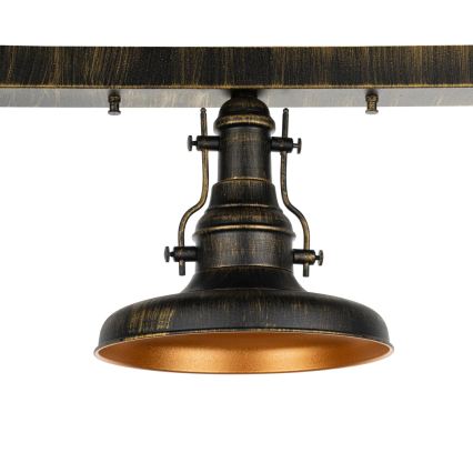 Brilagi - Plafonnier PYRONIC 3xE27/40W/230V bronze/patine