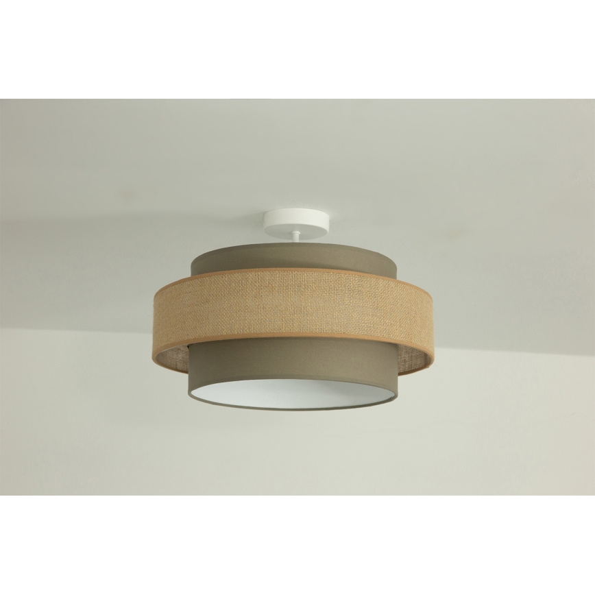 Brilagi - Plafonnier RESNA 1xE27/60W/230V Ø 40 cm marron/beige