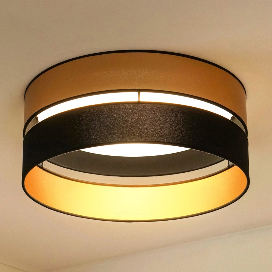 Brilagi - Plafonnier ROYAL LED/24W/230V d. 45 cm noir/doré