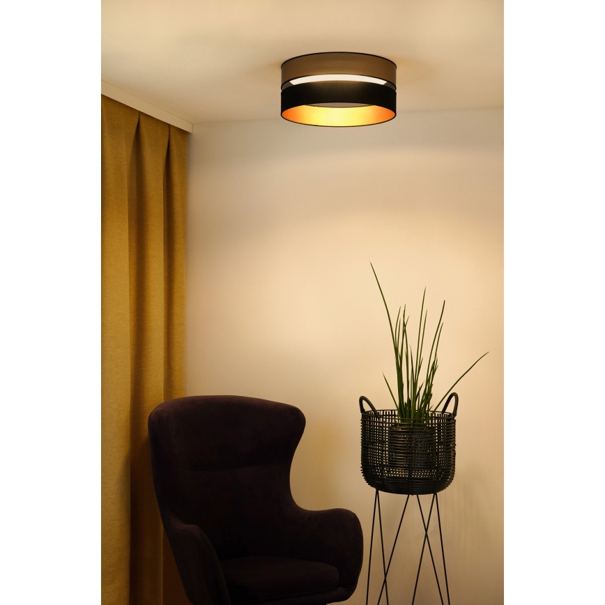 Brilagi - Plafonnier ROYAL LED/24W/230V d. 45 cm noir/doré