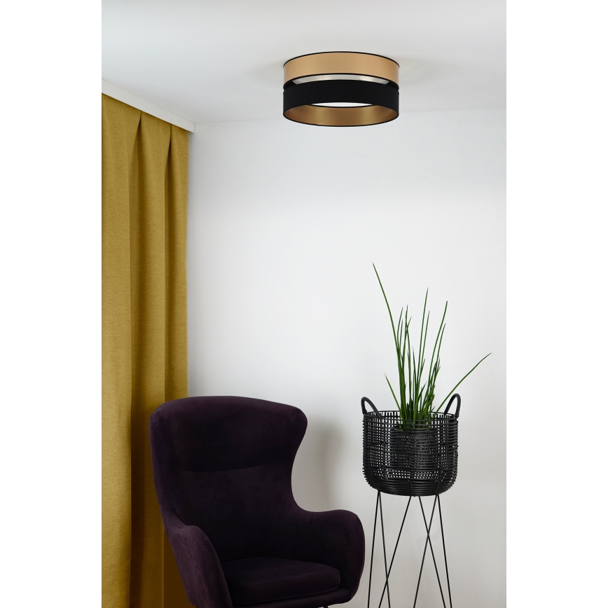 Brilagi - Plafonnier ROYAL LED/24W/230V d. 45 cm noir/doré