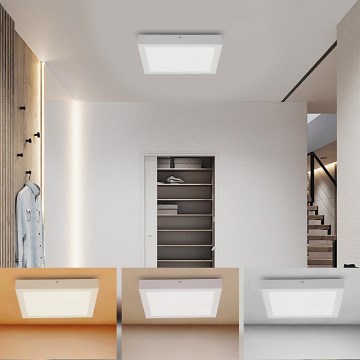 Brilagi - Plafonnier salle de bain FRAME LED/24W/230V 30x30 cm 3000/4000/6000K IP44 blanc