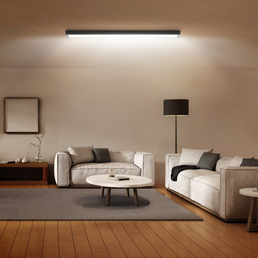 Brilagi - Plafonnier salle de bain FRAME LED/50W/230V 120x30 cm IP44 noir