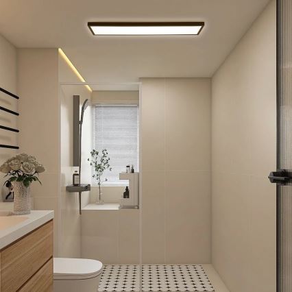 Brilagi - Plafonnier salle de bain FRAME LED/50W/230V 120x30 cm IP44 noir