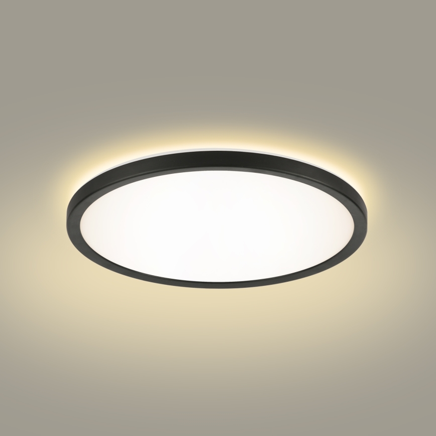Brilagi - Plafonnier salle de bain ULTRA SLIM LED/24W/230V 42x42 cm noir IP54