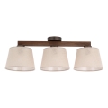 Brilagi - Plafonnier semi-encastré LATTE 3xE27/60W/230V pin/beige