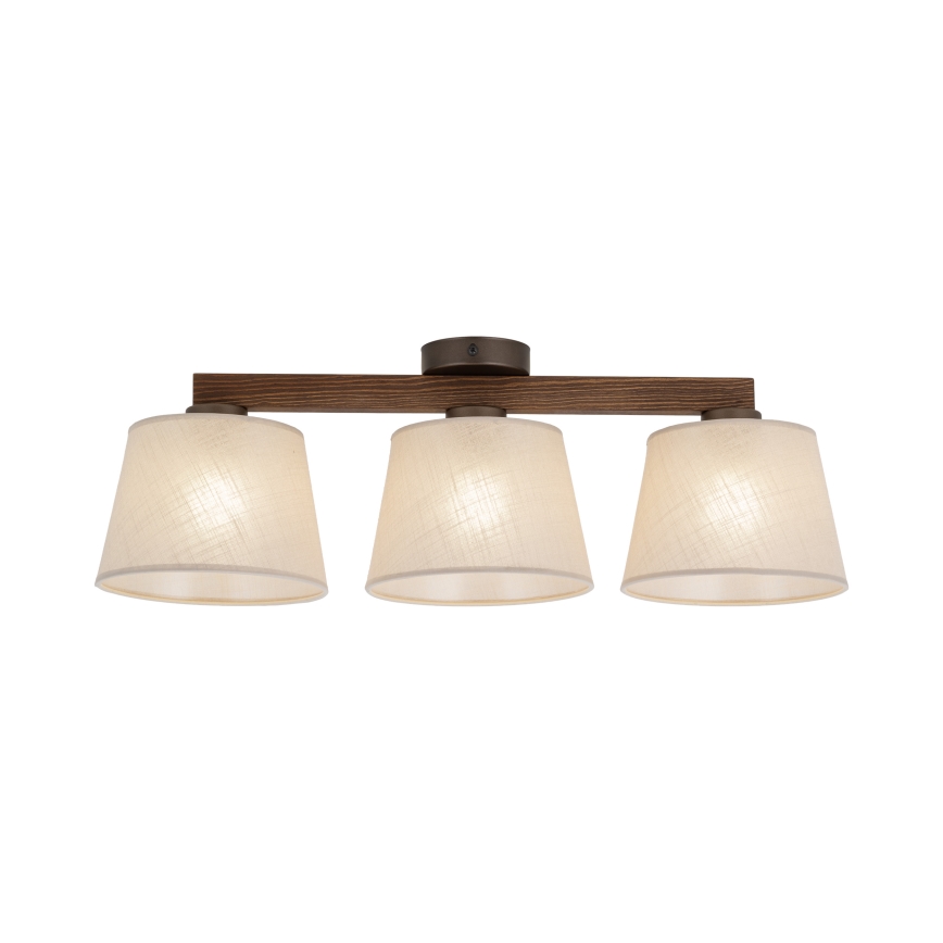 Brilagi - Plafonnier semi-encastré LATTE 3xE27/60W/230V pin/beige