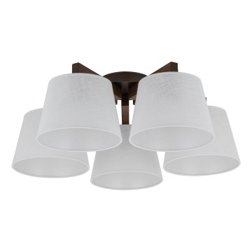 Brilagi - Plafonnier semi-encastré LATTE 5xE27/60W/230V pin/blanc