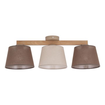 Brilagi - Plafonnier semi-encastré LATTE SABIA 3xE27/15W/230V pin/mix