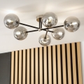 Brilagi - Plafonnier semi-encastré MALIVA 6xE14/15W/230V chrome mat/fumé
