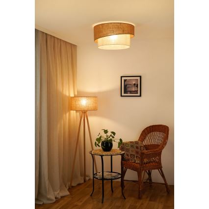 Brilagi - Plafonnier SHINE 1xE27/15W/230V d. 50 cm beige/crème